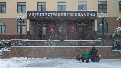 Снегопад в Сочи