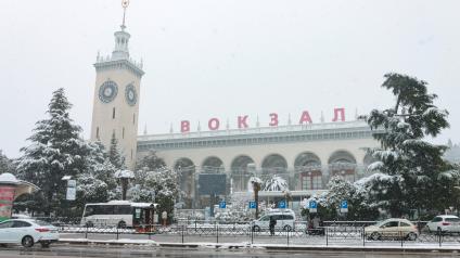 Снегопад в Сочи