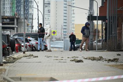 Последствия падения беспилотников в Москве и Московской области