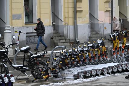 В Москве выпал снег