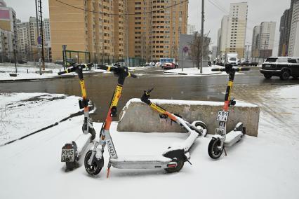 В Москве выпал снег