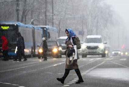 Апрельский снег в Москве
