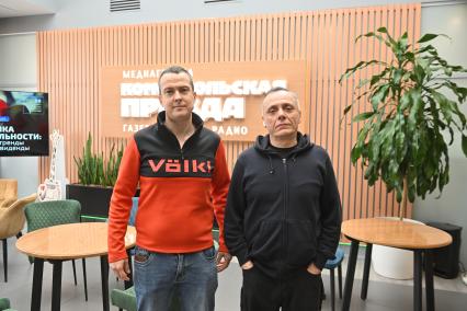 Лев Наумов и Денис Давыдов в редакции Комсомольская правда\"