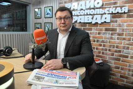 Максим Митрофанов на радиостанции \"Комсомольская правда\"