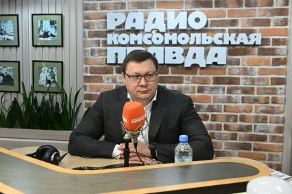 Максим Митрофанов на радиостанции \"Комсомольская правда\"