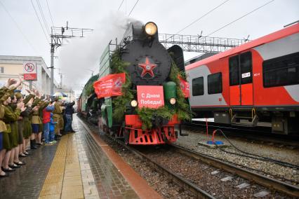Прибытие ретропоезда Эшелон Победы\" в Екатеринбург