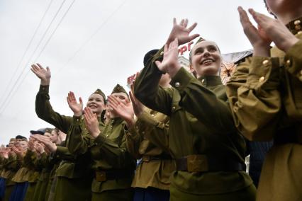 Прибытие ретропоезда Эшелон Победы\" в Екатеринбург