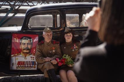 Прибытие ретропоезда Эшелон Победы\" в Самару