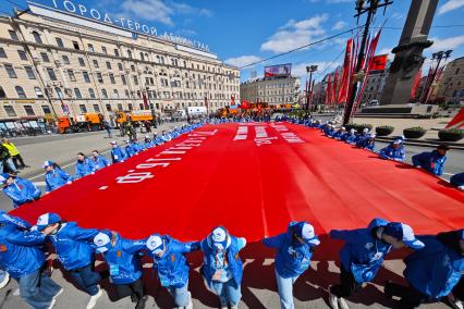 Акция Бессмертный полк\" в Санкт-Петербурге