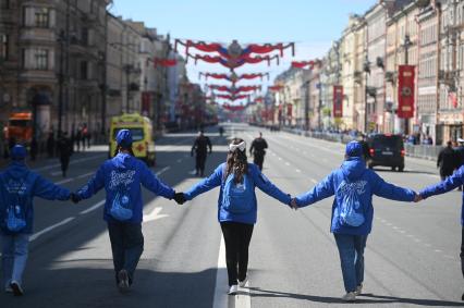 Акция Бессмертный полк\" в Санкт-Петербурге