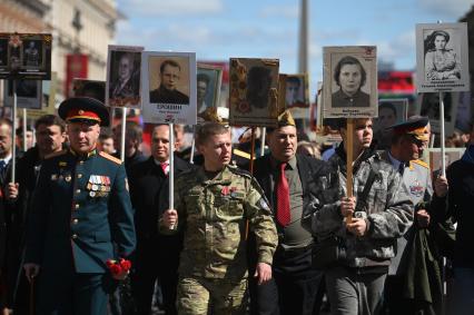 Акция Бессмертный полк\" в Санкт-Петербурге
