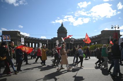 Акция Бессмертный полк\" в Санкт-Петербурге