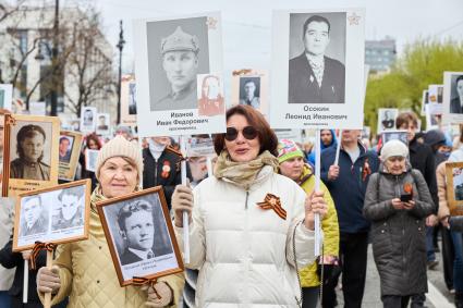 Акция Бессмертный полк\" в Перми