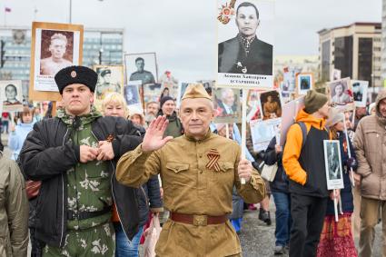 Акция Бессмертный полк\" в Перми