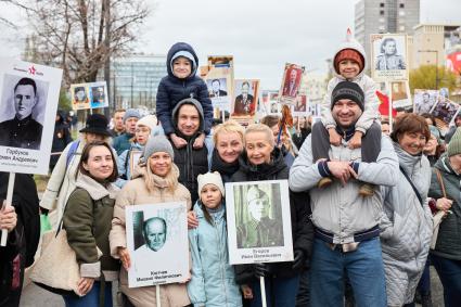 Акция Бессмертный полк\" в Перми