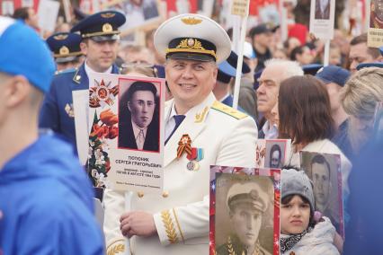 Акция \"Бессмертный полк\" в Красноярске