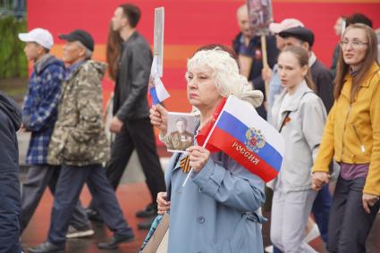 Акция \"Бессмертный полк\" в Красноярске