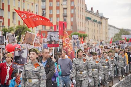 Акция \"Бессмертный полк\" в Красноярске