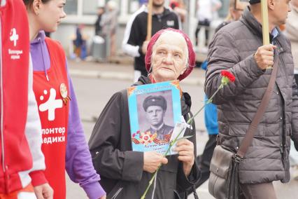 Акция \"Бессмертный полк\" в Красноярске