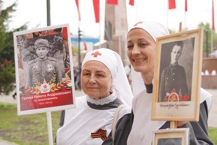 Акция \"Бессмертный полк\" в Красноярске