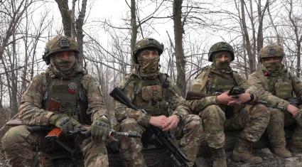 Бойцы 132-й бригады 51-й армии на Торецком направлении в ДНР