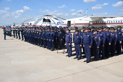 Торжественное мероприятие в честь 30-летия авиации МЧС России в Жуковском