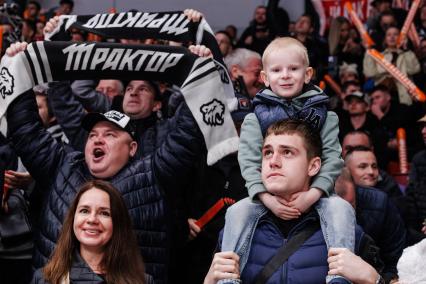 Хоккейный матч 1/2 финала Трактор\"-\"Динамо\" в Челябинске