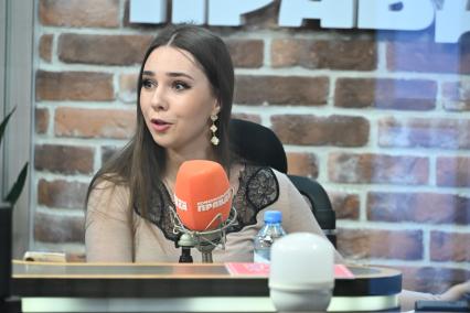 Елизавета Нугуманова на радиостанции Комсомольская правда\"