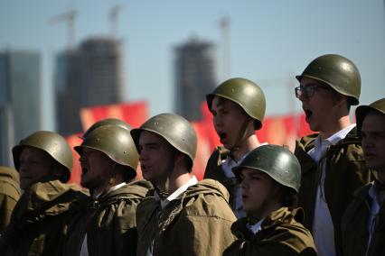 Парад кадетского движения Москвы Не прервётся связь поколений\" на Поклонной горе