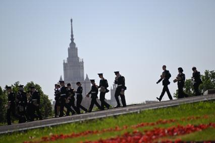 Парад кадетского движения Москвы Не прервётся связь поколений\" на Поклонной горе