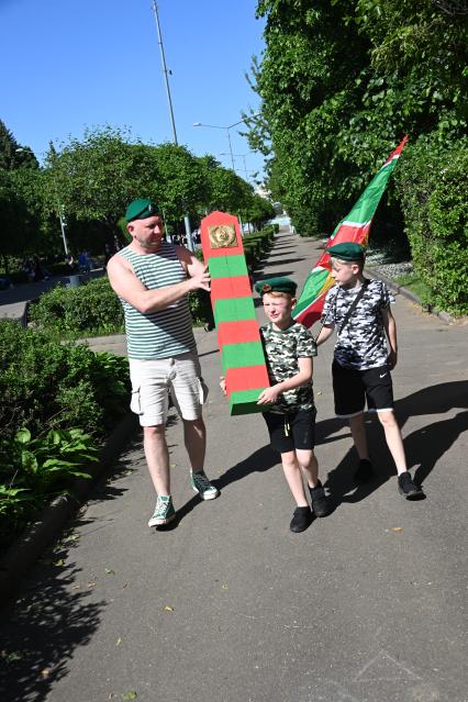 Празднование Дня пограничника в Москве