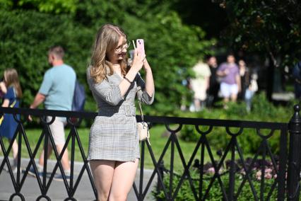 Жаркая погода в Москве