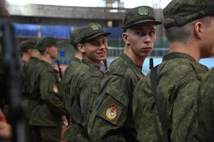 Церемония приведения к военной присяге военнослужащих спортивных рот ЦСКА