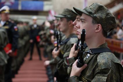 Церемония приведения к военной присяге военнослужащих спортивных рот ЦСКА