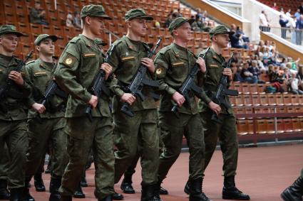 Церемония приведения к военной присяге военнослужащих спортивных рот ЦСКА