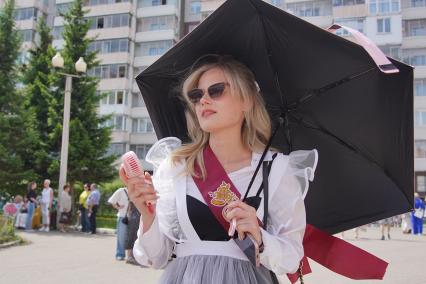 Последний звонок в школе в Красноярске