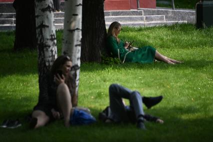 Жаркая погода в Москве