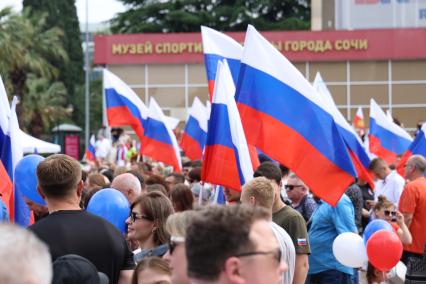 Торжественная церемония поднятия флага в Сочи