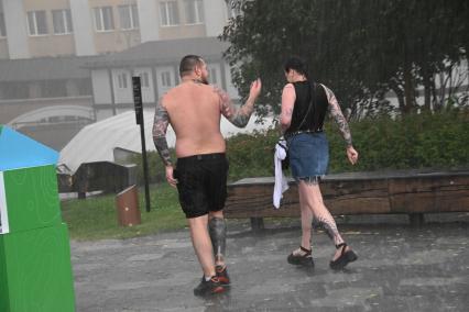 Сильный дождь в Москве