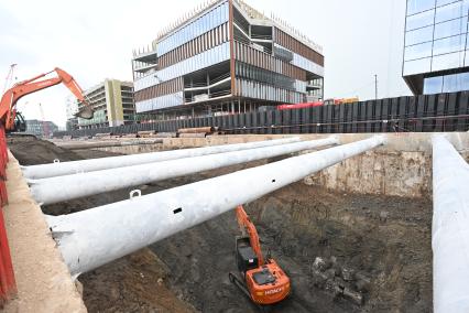 Запуск проходческого щита на \"Рублево-Архангельской\" линии Московского метрополитена