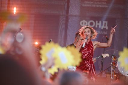 Выступление Полины Гагариной на закрытии джазового фестиваля в Санкт-Петербурге