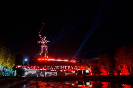 Акция \"Свет Великой Победы\" на Мамаевом кургане