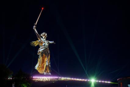 Акция \"Свет Великой Победы\" на Мамаевом кургане