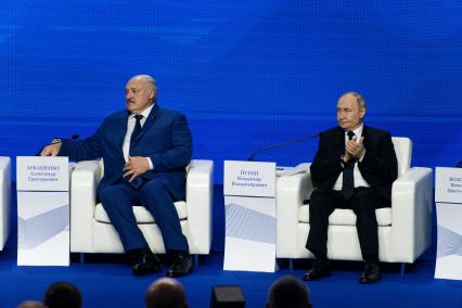 Александр Лукашенко и  Владимир Путин