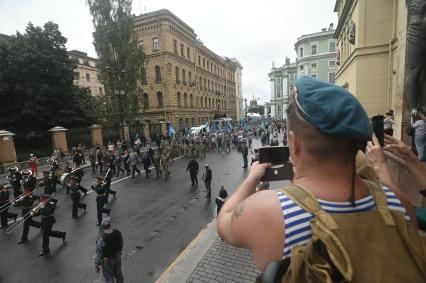 Празднование дня ВДВ в Санкт-Петербурге