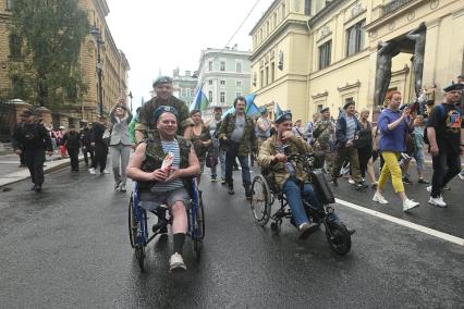 Празднование дня ВДВ в Санкт-Петербурге