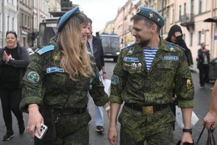 Празднование дня ВДВ в Санкт-Петербурге