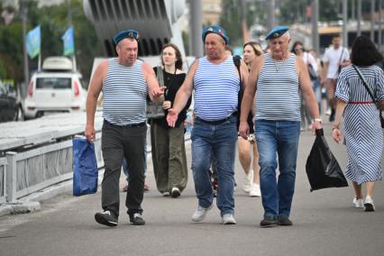 Празднование Дня ВДВ в Москве