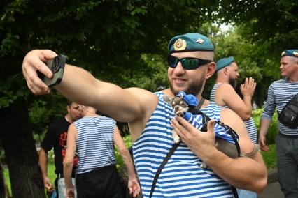 Празднование Дня ВДВ в Москве