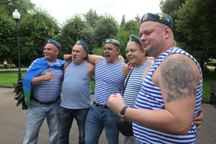 Празднование Дня ВДВ в Москве